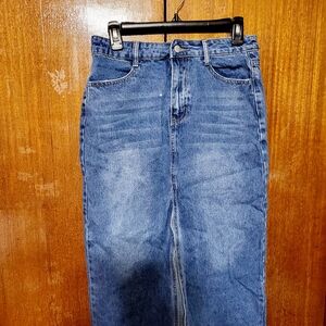 Classic Blue Denim Skirt